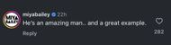 Miya Bailey's comment under Complex's post about Denzel's interview(Image via X/@complex)